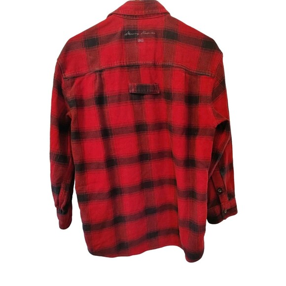 Stormy Kromer 1903 Flannel Shirt Buffalo Plaid Red Men's Medium Made In USA - Picture 11 of 14